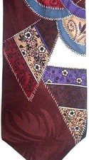 John Weitz Men's Silk Tie 55.5" X 3.75" Multi-Color Abstract