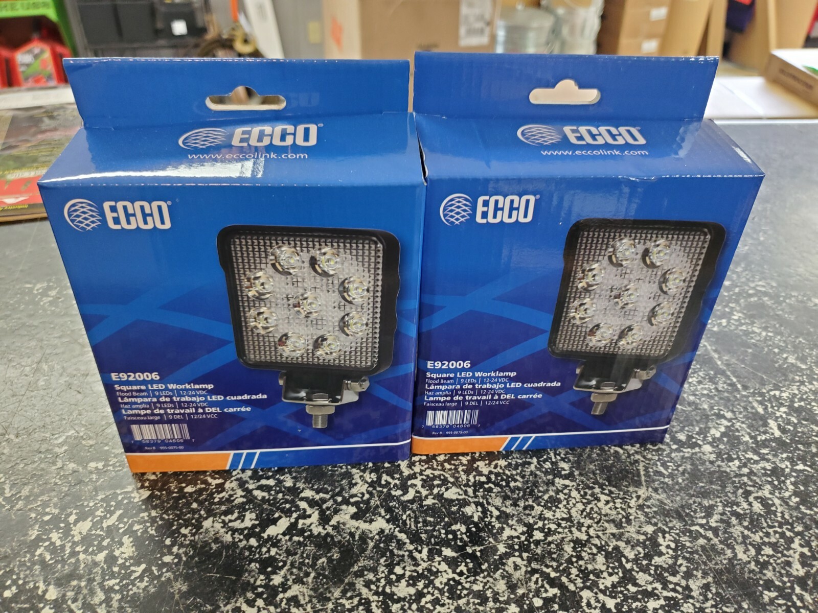ECCO LED WORK LIGHT 1400 LUMENS 9 LED WORK LIGHT SQUARE PAIR eBay