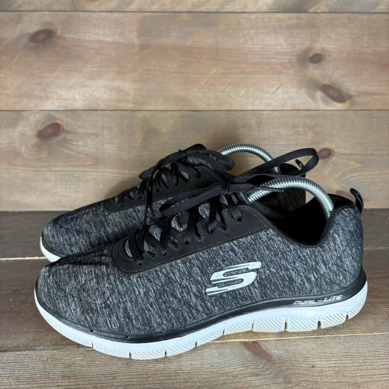 skechers flex appeal womens size 10 wide shoes black running