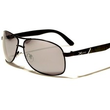 Designer Stylish Mirrored Lens Black Camouflage Temple Mens Rectangle Sunglasses