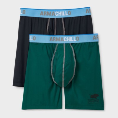 Dulu Trading Men's Armachillo Bullpen Boxer Briefs 2-Pack Green Multi-Pack NWT !