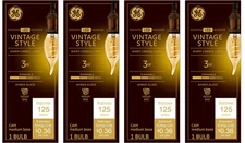 (case of 4) GE Vintage Decorative Bent Tip 3-Watt LED Light Bulb (25W