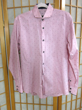 Bogosse Pink and White Check Button Up Long Sleeve Shirt SZ 2 US SZ SMALL EUC