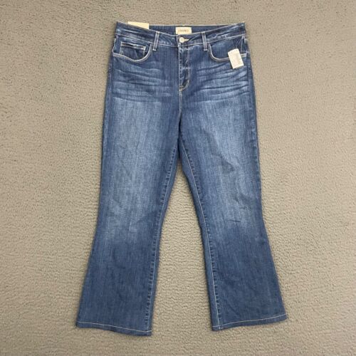 L'AGENCE Kendra High Rise Cropped Flare Jeans Womens Size 29 Blue Denim Casual