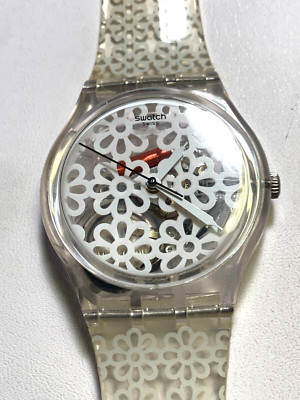 Swatch Watch EISBLUME GE243 Great Condition 34mm New battery Working Rare