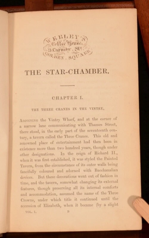 1854 William Harrison Ainsworth The Star Chamber An Historical Romance First - Image 4 of 4