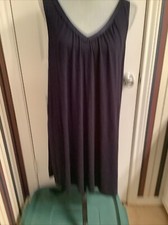 Carole Hochman Black Solid Sleepwear Gown Size M Spandex Cotton - Sleeveless