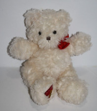 Dakin Teddy Bear Cream Plush 9" Stuffed Red Bow Soft Toy Big Lots Beverly Hills
