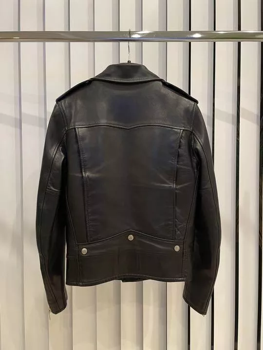 Saint Laurent L01 motorcycle jacket Black size: 44 sheep hide made