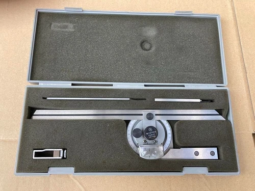 NEW Mitutoyo 187-901 Universal Bevel Protractor Goniometer Angle Gauge Japan