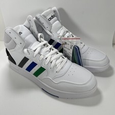 Size 11.5 - Adidas Hoops 3.0 Mid White Collegiate Green for  display picture 1
