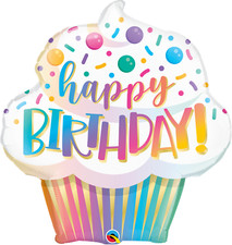 Birthday Cupcake,Birthday Cake,Rainbow Cake,Ombre Cake balloons
