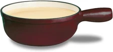 F65004 Lugano 1-1/2-Quart Cheese Fondue Pot, Cherry Red