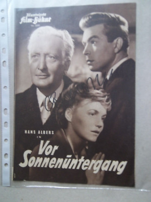 claus biederstaedt filmprogramm signiert---vor sonnenuntergang--