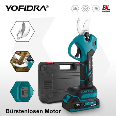 Akku Astschere Max 30mm Schneiddurchmesser Elektrische Gartenschere Baumschere 
