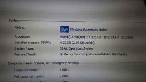 NCR 7754 POS Touchscreen Terminal Windows POS7 Intel Atom D2701 2.13GHz 4GB - Picture 4 of 10