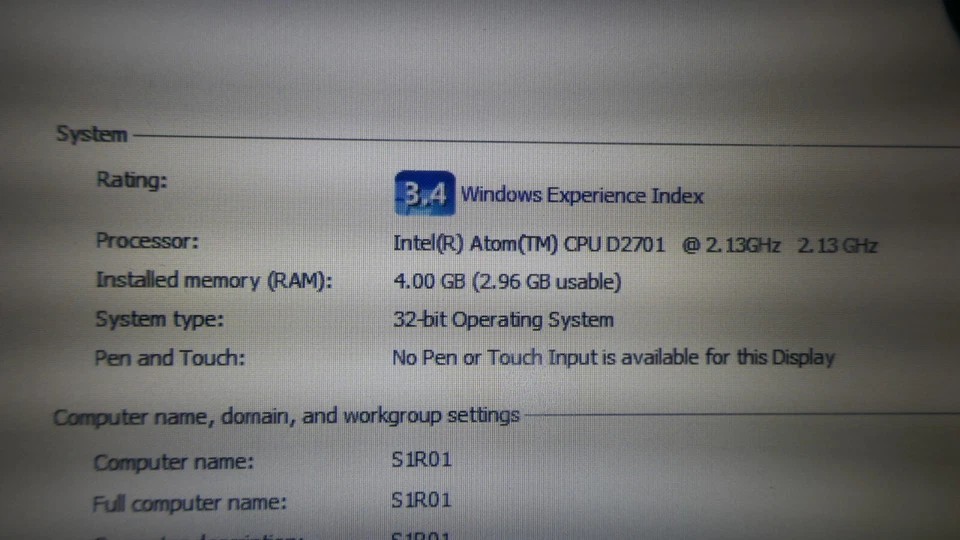 NCR 7754 POS Touchscreen Terminal Windows POS7 Intel Atom D2701 2.13GHz 4GB - Image 4 of 4