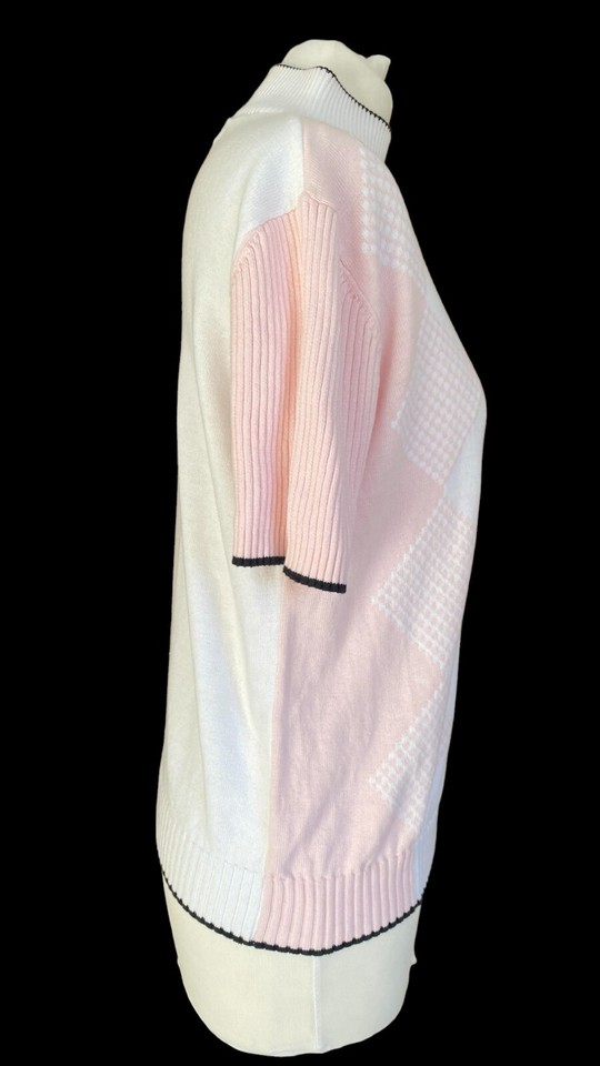 Green Lamb Ladies Golf Pink White Jumper Short Sleeve Top Size 12 eBay