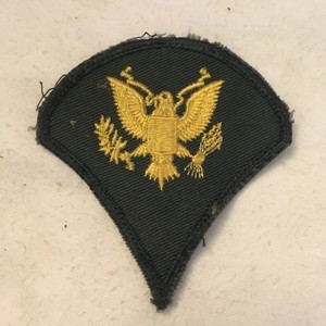 Details About Vintage Us Army Specialist Rank Patch Green With Gold Eagle Vietnam