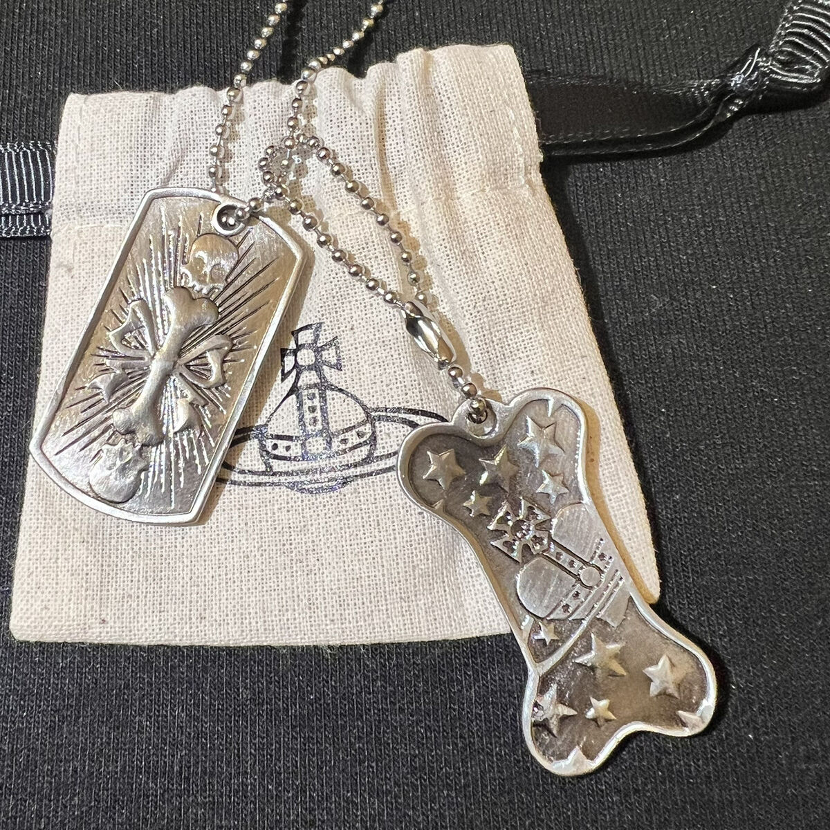Vivienne Westwood Nana Silver dog tag Necklace #326 | eBay