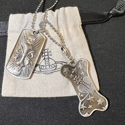 Vivienne Westwood Nana Silver dog tag Necklace #326 | eBay