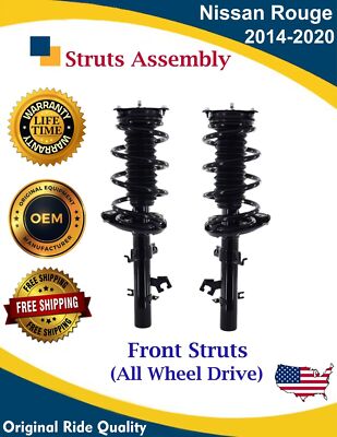 Premium Quality OE Front Struts For 2014-2020 Nissan Rogue AWD Lifetime Warranty
