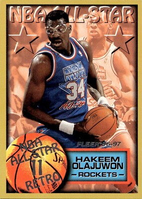 Hakeem Olajuwon - 1996-97 Fleer Basketball - NBA All-Star #309