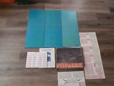 VINTAGE 1977 AVALON HILLS SUBMARINE BOARD GAME MISSING SHIP COUNTERS