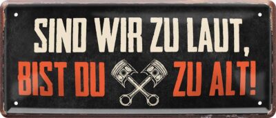 Schilderkreis24 - lustiger Spruch  Blechschild  Sind wir zu laut, bist du zu Alt