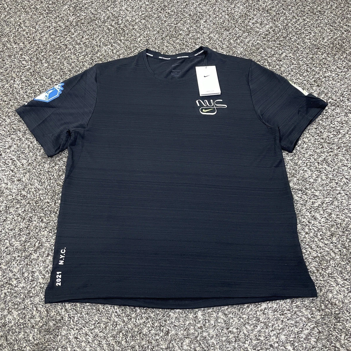 Nike dri-fit miler men's top short-sleeve printed running top