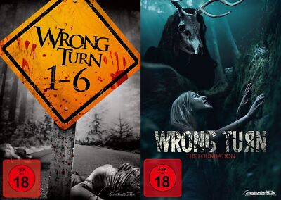 Wrong Turn 1+2+3+4+5+6 & Wrong Turn 7 - The Foundation # DVD-SET-NEU