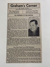 Tom Yawkey Boston Red Sox Graham’s Corner 1951 Sporting News Baseball 4X8 Panel