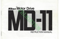 Vintage Nikon Motor Drive MD-11 Instruction Manual