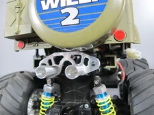 Aluminum Battery Cover Dual Muffler Style Tamiya 1/10 Wild Willy 2 WR02 Chassis