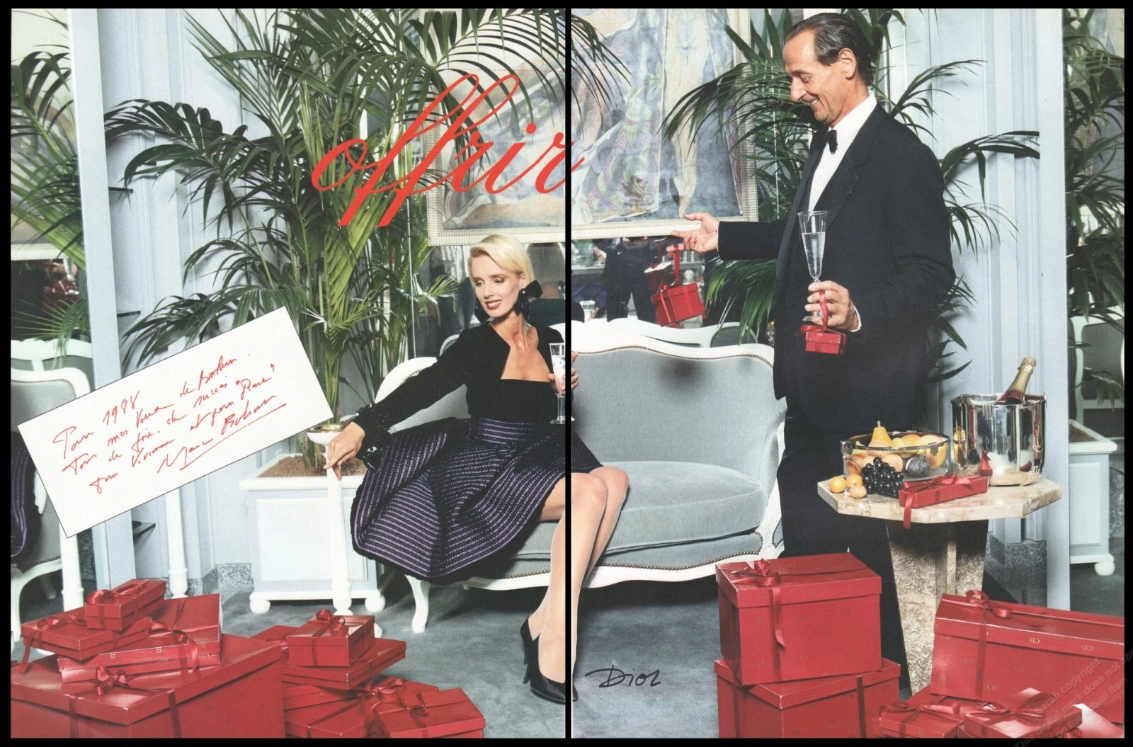 Publicité imprimée classique Dior à talons hauts années 1980 mode femmes jambes longues chaussures   2pg