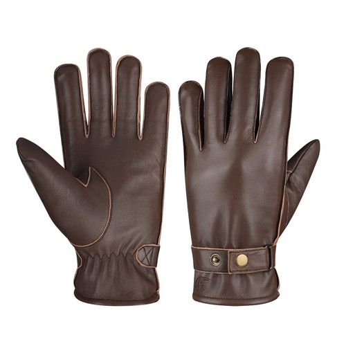REDRUM Hombres Guantes de Invierno Top Cuero Grano Conducción Moto Scooter - Imagen 8 de 33