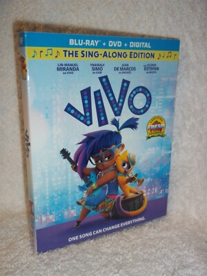 Vivo (Blu-ray/DVD, 2022) Lin Manuel Miranda animated musical comedy FP  43396565609|