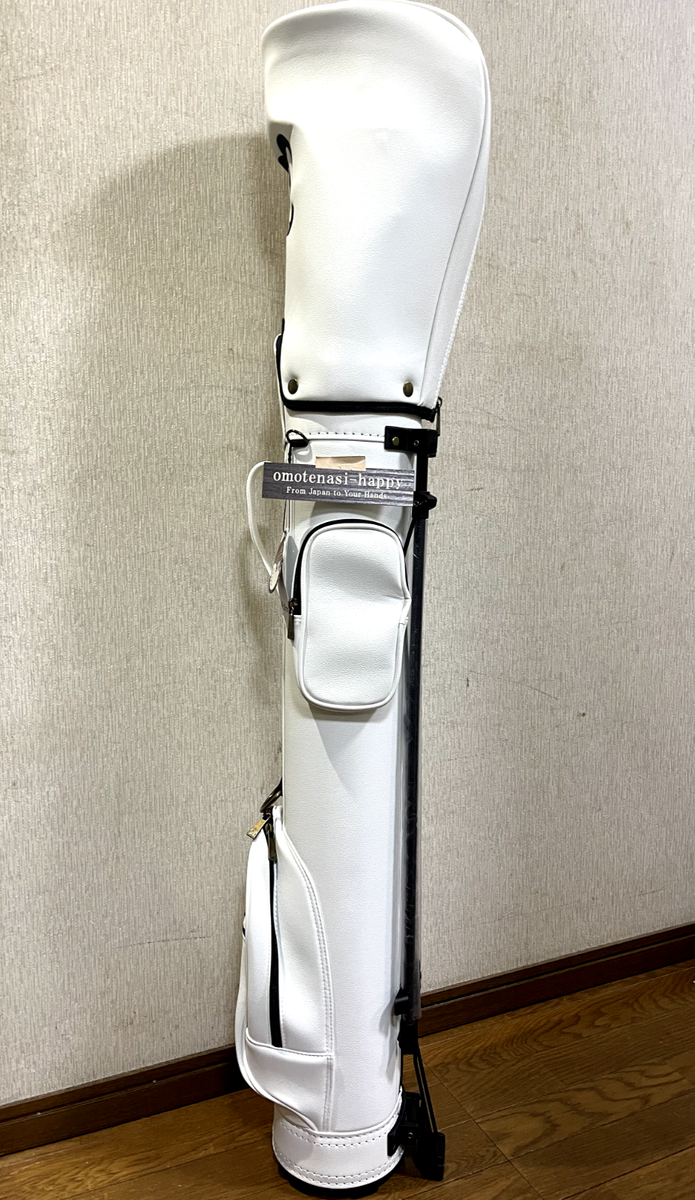 Malbon Golf Classic Half Caddy Stand Bag Club Case White Malbon Golf Classic Half Caddy Stand Bag Club Case White