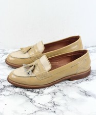 RUSSELL & BROMLEY Beige Womens Leather Campus Loafers, Size EU 40.5 / UK 7.5