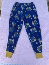 Sonic The Hedgehog Boys Blue Fleece Pajama Pants Size S 6/7