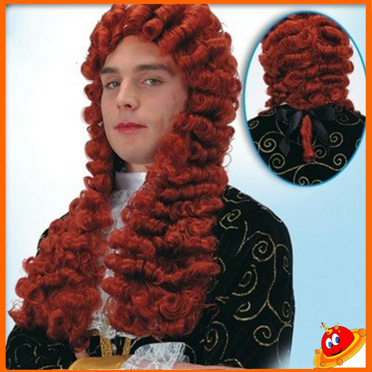 PARRUCCA CON TRECCE ARANCIONE CAPERUCITA PER TRAVESTIMENTI DI CARNEVALE PARTY E SPETTACOLI A Tema Pippicalzelunghe 8435118208413