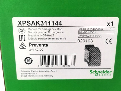 Schneider XPSAK311144 Preventa Module for Emergency Stop 24V AC/DC US