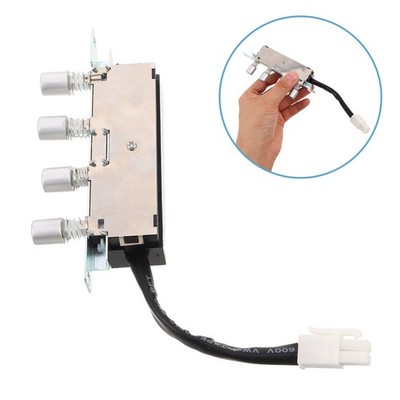 Durable Range Hood Switch Replacement Panel with 4 Buttons for Kitchen Appliance