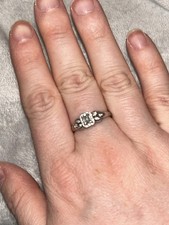 White Gold 0.25ct Diamond Engagement Ring Hallmarked