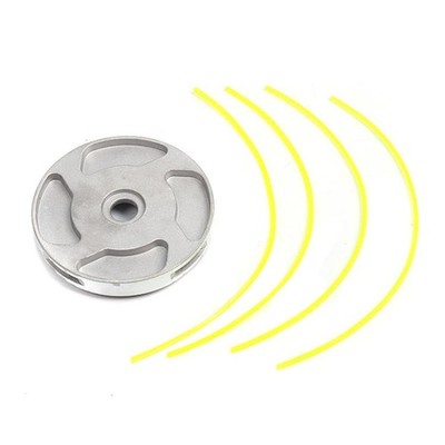 Universal Rasentrimmerkopf aus Aluminiumlegierung für 2,4 mm - 3 mm Seile, silber