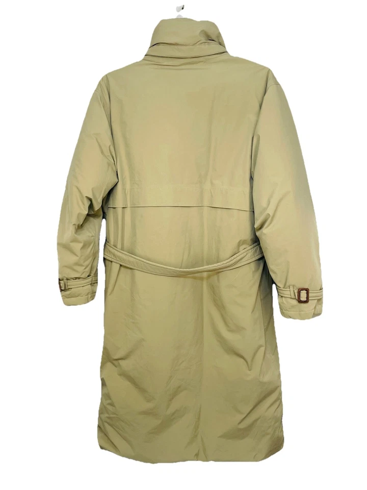 Vtg Eddie Bauer Coat Goose Down Gortex Large Full Lengh Tan Puffer Lined NO HOOD - Image 2 of 4