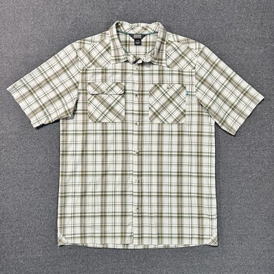Outdoor Research Growler II Men's Large Plaid Short Sleeve Button Up Camp Shirt