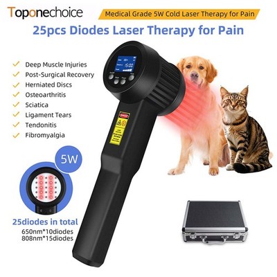 650nm 808nm Near Infrared Laser Therapy 5W Portable Pain Relief Device Home Use