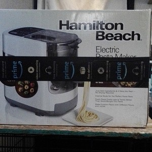 Hamilton Beach Electric Automatic Pasta Maker Extruder, 7 Discs, 180W