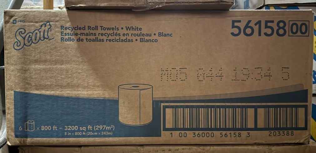 Scott Professional Hard Roll Paper Towels, White, 6 Rolls, 8in x 800ft, 56158